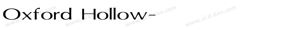 Oxford Hollow字体转换
